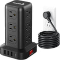 Extension Cord with Multiple Outlets, SMALLRT Surge Protector Power Strip Tower by SMALLRT