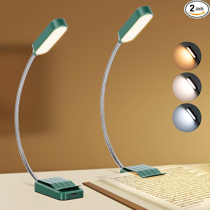 2 Pack Rechargeable Book Lights by BestWorldLED