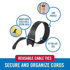 VELCRO Brand Reusable Cable Ties, Cord Management, 150 Pack - Image 2