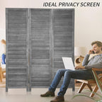 BLKMTY Room Divider 3 Panel Privacy Screen Folding Screen Tall Wood Dividers - Image 6
