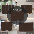 4 Panel Folding Room Divider, Sturdy Frame Freestanding Wall Divider | - Image 6