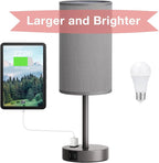 Grey Nightstand Bedroom Lamp - Image 8