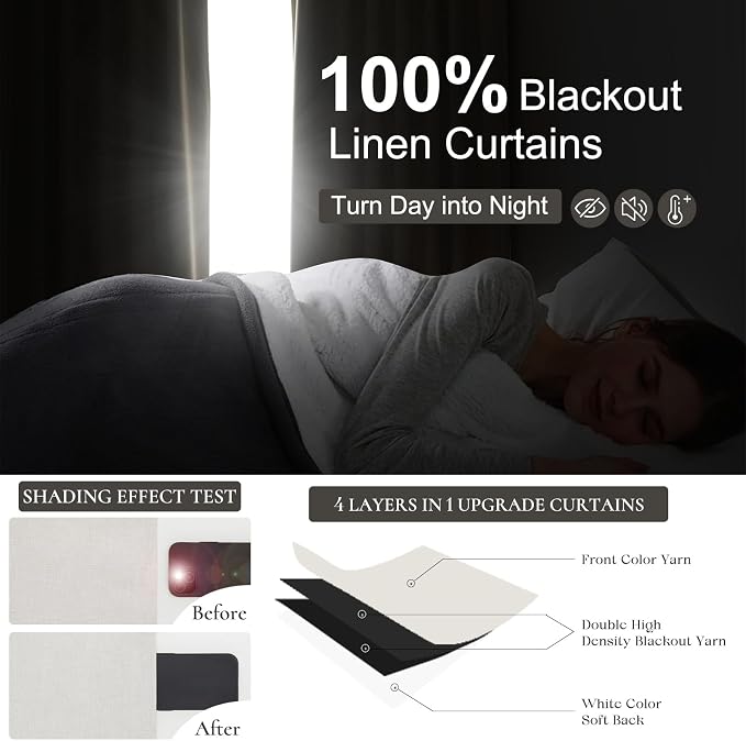 100% Blackout Curtains 94 Inches Long - Image 2