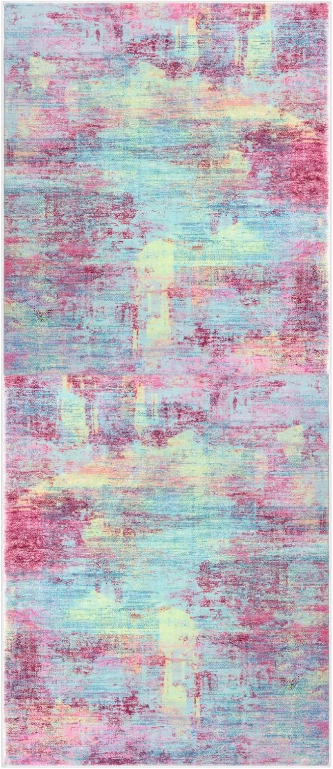 Abstract Runner Rug 3x7 Ft Washable Runners - Image 10
