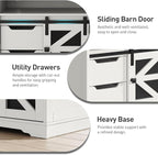 Farmhouse End Table Set of 2, Sofa Side Table - Image 7