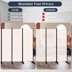 Room Divider 6 Panel-132''Wide Folding Privacy Screen, Large Partition Wall | - Image 4