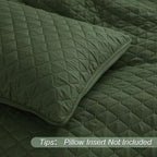 Exclusivo Mezcla Reversible Full Queen Quilt Bedding Set, Olive Green | - Image 6
