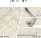 2x6 Washable Runner Rug：Modern Abstract Kitchen Soft Carpet Beige | - Image 5