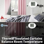 BGment Baby Pink 100% Blackout Curtains - Image 4
