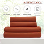90 Inch Burnt Orange Pleated Curtains - Image 5