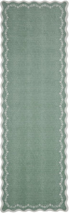 GarveeHome 2x6 Scalloped Washable Runner Rug Non Slip Hallway Kitchen Rug | - Image 8