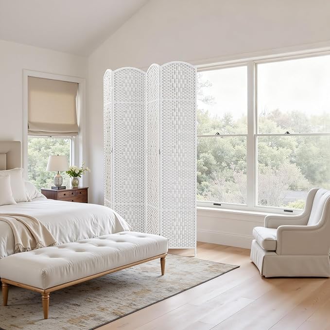 HALLYBEE Room Divider Panel, 4 Panel Partition Room Dividers Screen, Privacy - Image 6