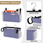 Purple Bedside Caddy Storage Bag Bedside Organizer - Image 5