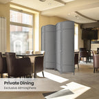 4 Panel Folding Room Divider, Woven Privacy Screen, handcrafted diamond pattern - Image 6