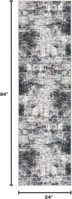 Abstract Runner Rug 2x7 Ft Washable Runners - Image 2