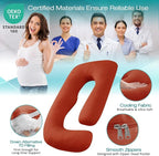Cooling Pregnancy Pillows for Sleeping, Down Alternative, Removable Cover - Image 3