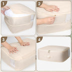 1 Pack Comforter Storage Bag, 204L Blanket Storage Bags Self Compression - Image 4