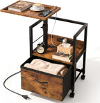 Faesun Swivel Lift Top Nightstand by Faesun