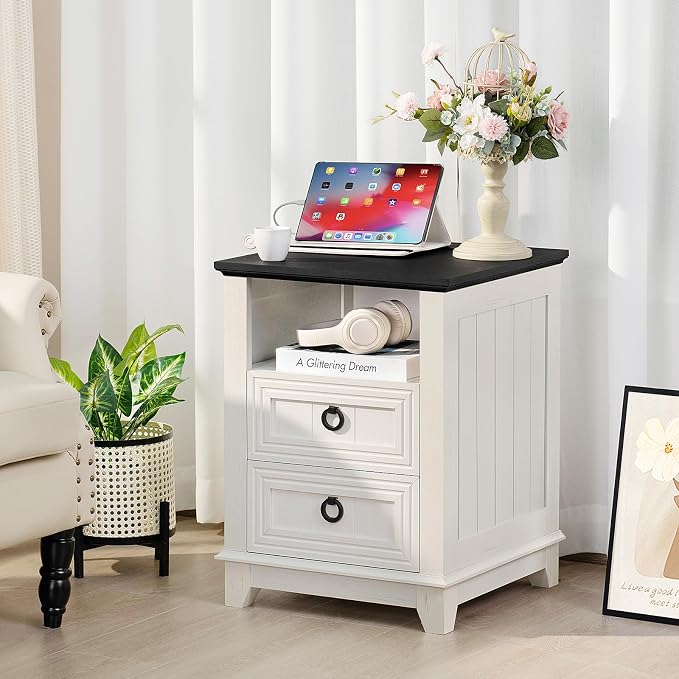 Joaxswe 18" Farmhouse Night Stand Set 2 - Image 7