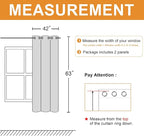 Room Darkening Curtains for Bedroom 2 Panels Greyish White, Energy Saving - Image 7