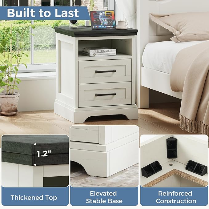 DUMOS Farmhouse Nightstand - Image 6