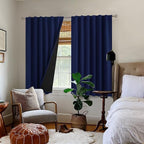 BGment Navy Blue 100% Blackout Curtains 54 Inches Long - Image 2