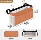 DOMIKING Orange Bedside Caddy for Dorm Bed Recliner Armrest Organizer - Image 4