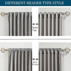 PRIMROSE Light Grey Curtains 72 inch - Image 2