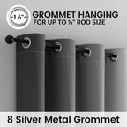 SimpleHome 100% Blackout Ombre Bedroom Curtains Black and Greyish White - Image 4