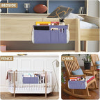 Purple Bedside Caddy Storage Bag Bedside Organizer - Image 8