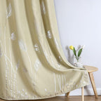 Window Curtains 72 Inch Long Blackout Curtains Silver Palm TreePrinted Light - Image 7