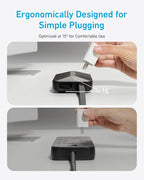 Anker Power Strip with 300J Surge Protector, 5ft Outlet Extender, 6AC | Flat - Image 4