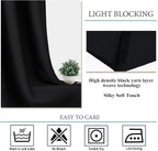 Diraysid Black Grommet Blackout Curtains - Image 3