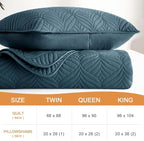 Whale Flotilla Extra Soft King Quilt Bedding Set, Lightweight Bedspreads | Navy - Image 4