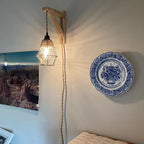 Frideko Plug in Wall Sconce Boho Farmhouse Hanging Wall Lamp - Image 2