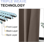 Simplebrand Ava Brown Short Blackout Curtains - Image 4
