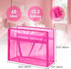 Blanket Storage Bags 4 Pack 60L Clothes Comforter Bedding Container Pink | - Image 2