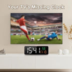3-in-1 Digital Clocks for Living Room, Small & Compact Alarm Clock | Temperature - Image 3