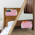 Rose Red Bedside Caddy Storage Bag Bedside Organizer - Image 7
