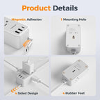 TESSAN Small Flat Plug Power Strip, Ultra Thin Extension Cord 5 ft, 1 - Image 8