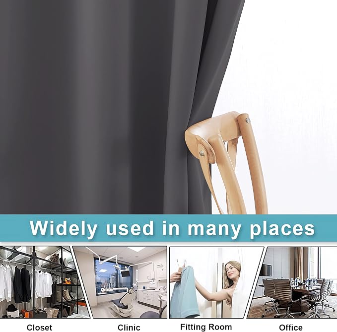 RYB HOME Extra Long Curtains for Home Theater Office Backdrop Dining Room | - Image 5