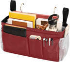 DOMIKING Wine Red Bedside Caddy - Image 3
