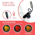 hooga Amber Book Light – Blue Light Blocking Reading Light - Image 3