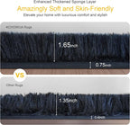 5x8 Thick Black Fluffy Shag Rug - Image 2