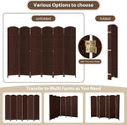 6 Panel Room Divider, 6 FT Wide Folding Screen Room Divider - Image 5