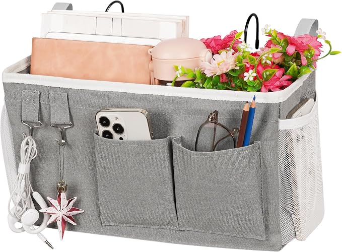 Lilithye Bedside Caddy, Bedside Storage Bag Hanging Organizer by Lilithye