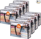 Lifewit 8 Pack Clear Clothes Storage Bags, 75L Plastic Blanket Storage Bag by Lifewit