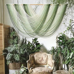 Macrame Wall Hanging Large Dip Dyed Boho Green Wall Art Decor 57"W*31"L | - Image 2