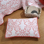 ROOMLIFE Quilt Set Full Size 3D Floral Embroidery Pattern 3-Piece Cotton - Image 5