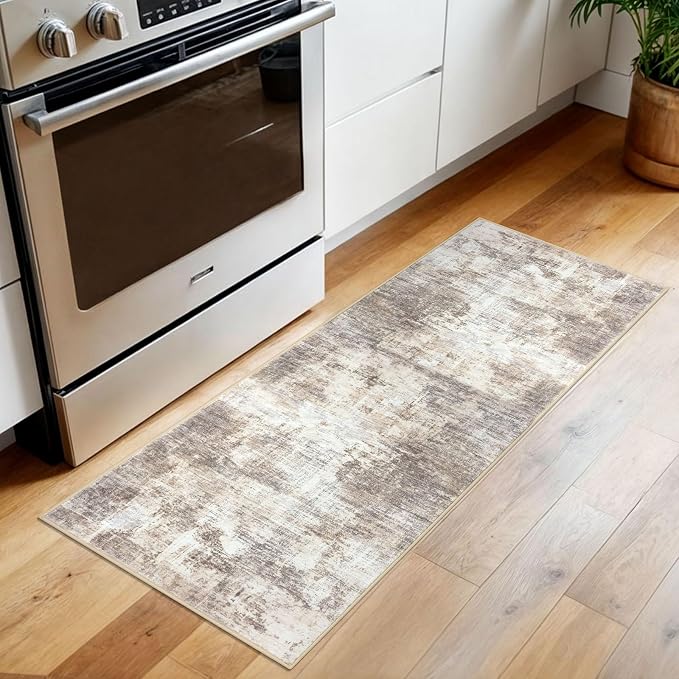 Abstract Runner Rug 2x5 Ft Washable Runners - Image 3